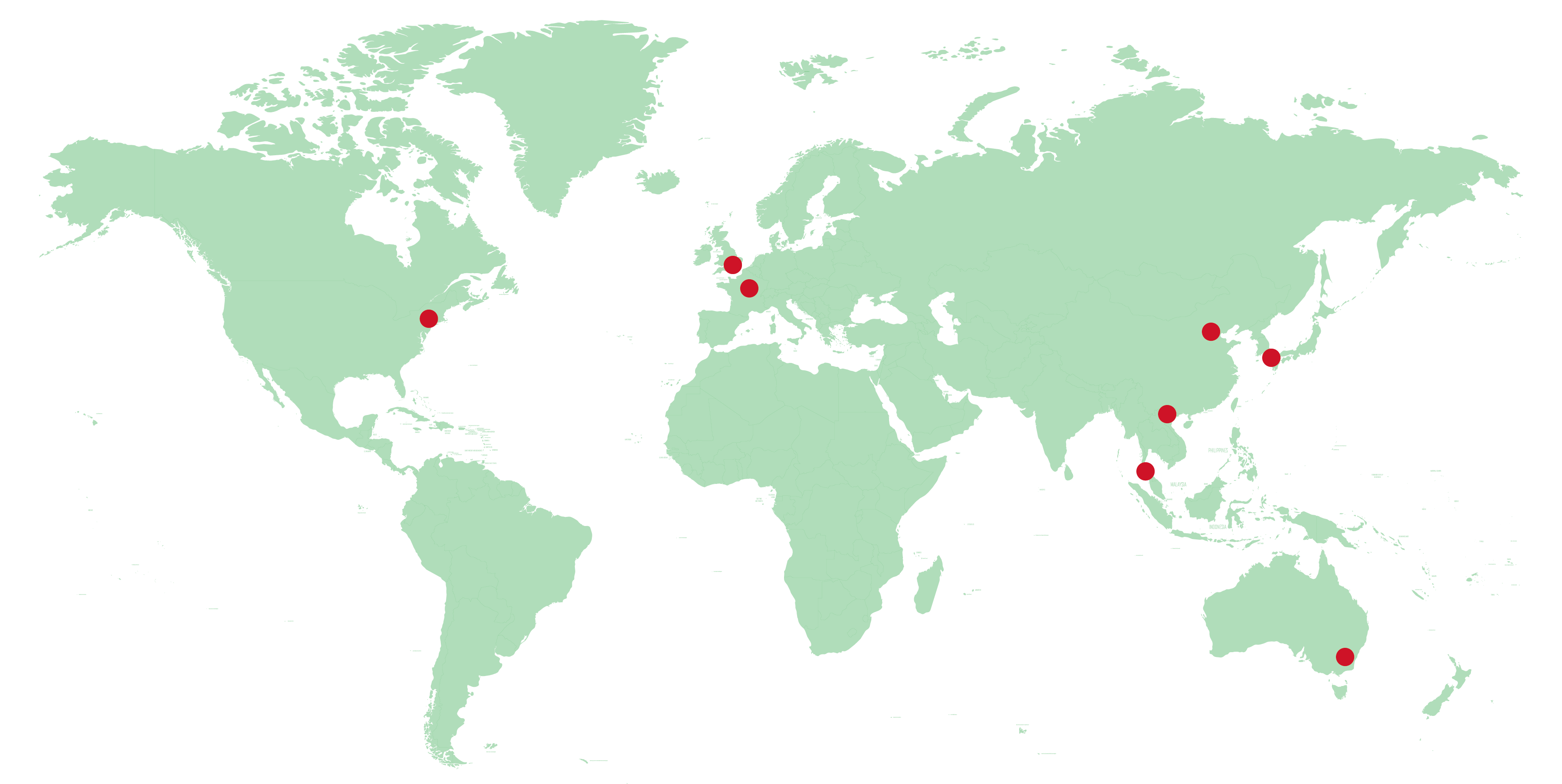 The location of 3-D Matrix offices across the world